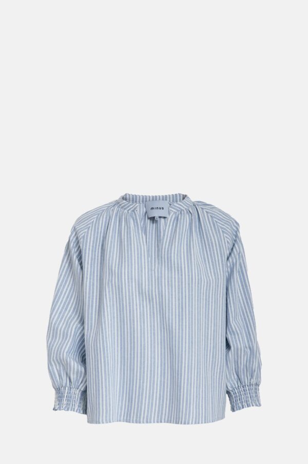 Aceberry Rinea Blouse – Ice Blue Stripe