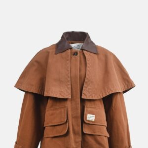 Aceberry Camel Workwear Cape Jacket