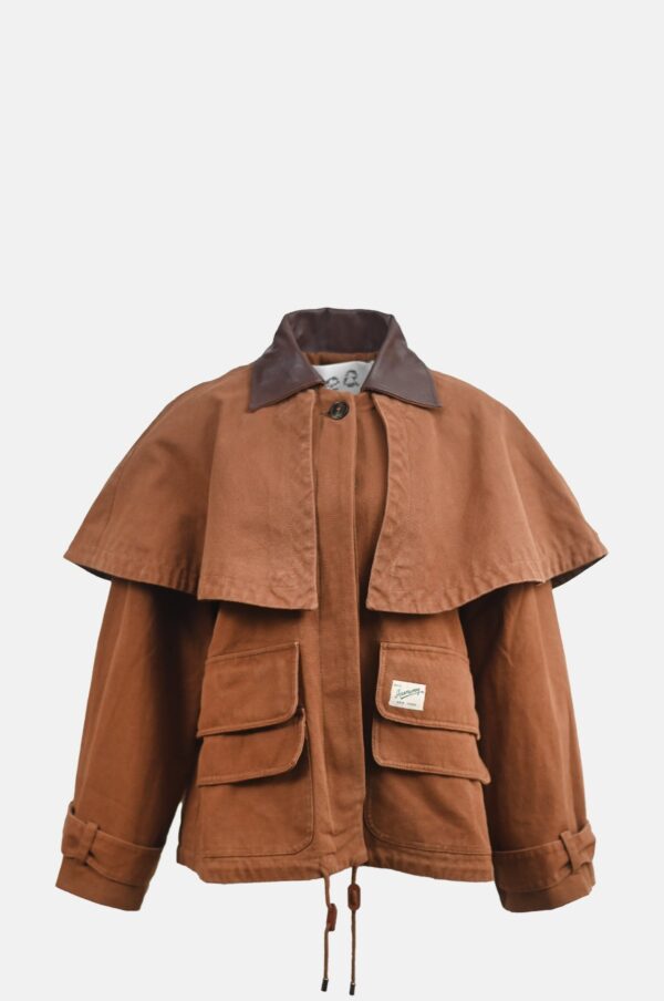 Aceberry Camel Workwear Cape Jacket