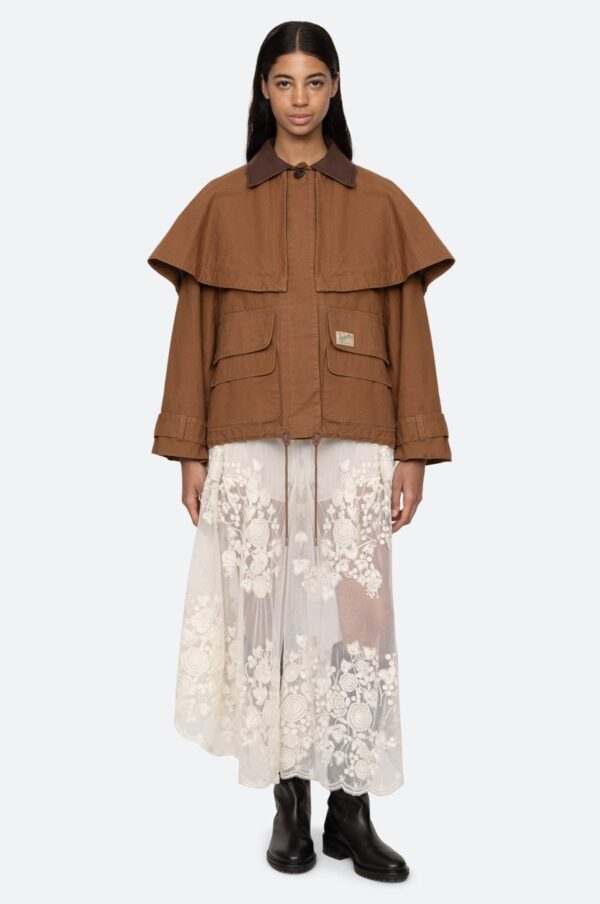 Aceberry Camel Workwear Cape Jacket - Image 10
