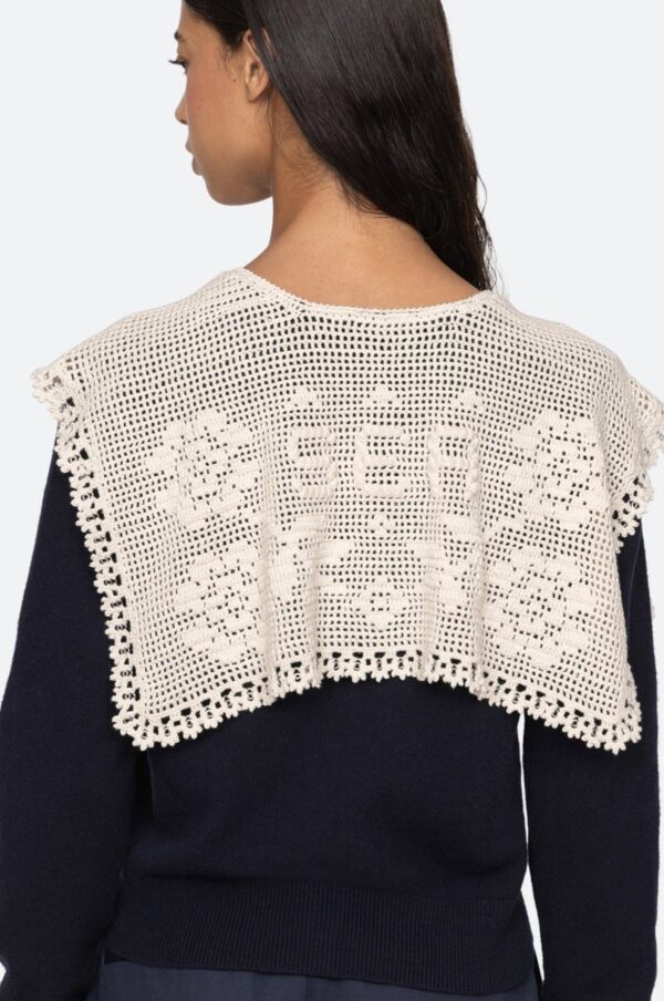 Aceberry Marie Navy Knit Embroidered Cardigan – Long Sleeve - Image 10