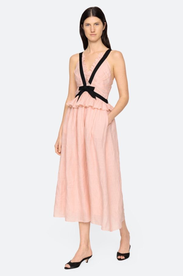 Aceberry Thalia Ramie Midi Tank Dress – Blush - Image 3