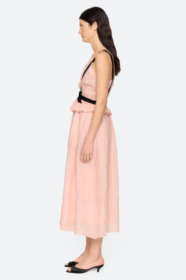 Aceberry Thalia Ramie Midi Tank Dress – Blush - Image 5